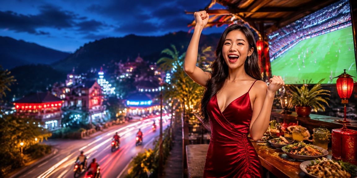 Đèn neon rực rỡ tại Sapa gợi lên không khí xổ số và cá cược sôi động